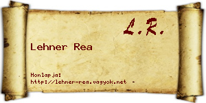 Lehner Rea névjegykártya